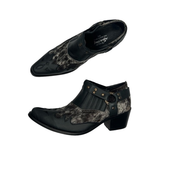 Agave Sky Gigi Genuine Leather Cowhide Bootie - Picture 5 of 14